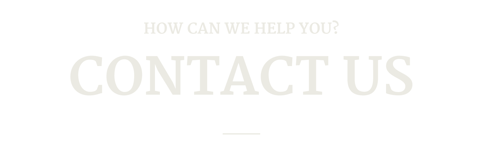 contact us